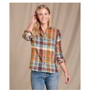 Toad & Co. Re-form Flannel Sold Out Color EUC Size Medium
